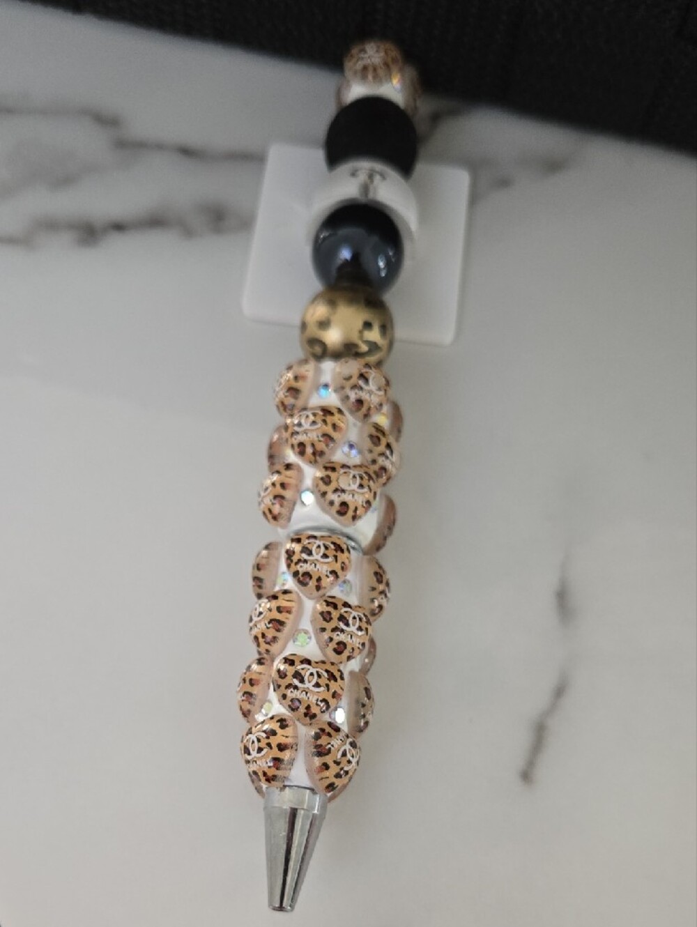 Lux Leopard Print Beaded Pen - Picture 3 of 3